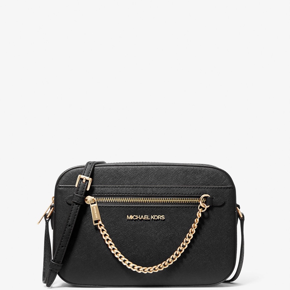 Michael Kors Black Crossbody Bag with Gold Chain